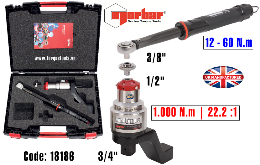 bo co le nhan luc Norbar 18186, Norbar multiplier set 18186