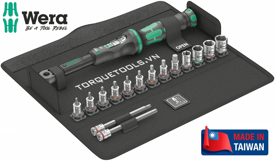 Bộ cờ lê lực Wera 05004180001, bộ cờ lê siết lực Wera 05004180001, Wera torque wrench set 05004180001 