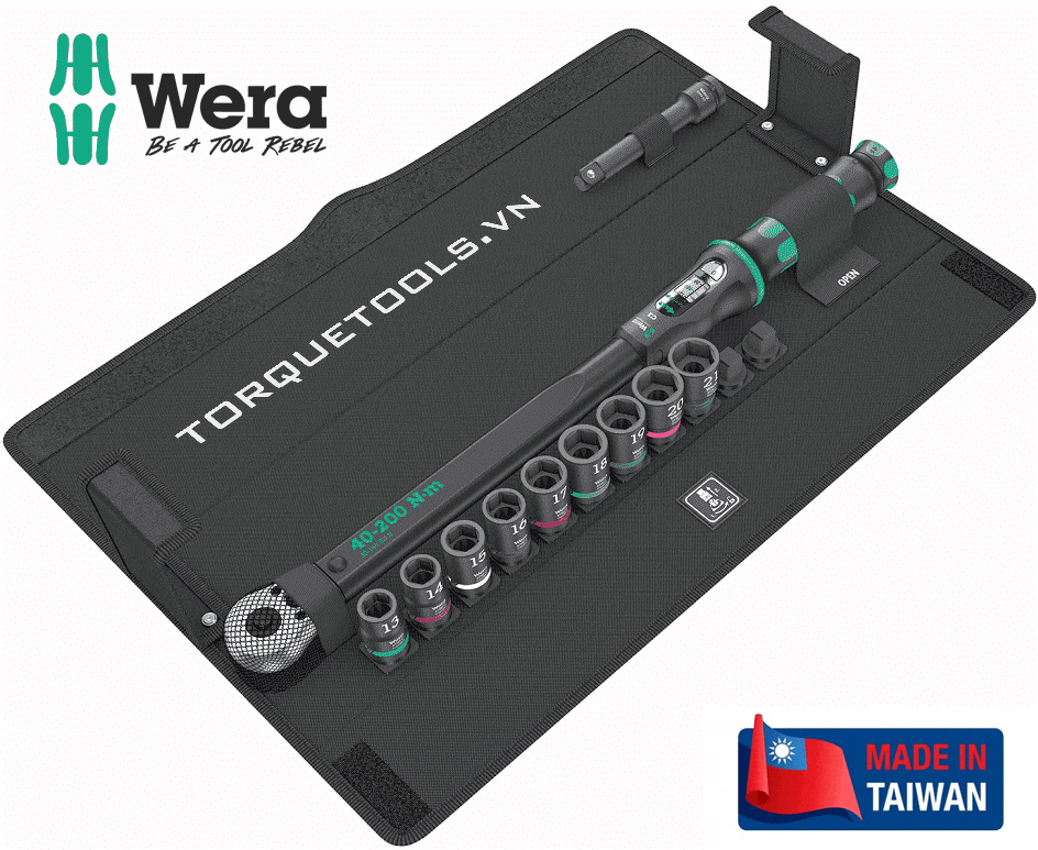 Bộ cờ lê lực Wera 05075681001, bộ cờ lê siết lực Wera 05075681001, Wera torque wrench set 05075681001 
