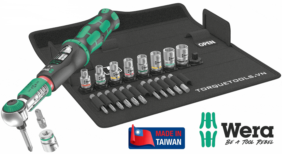 Bộ cờ lê lực Wera 05075832001, bộ cờ lê siết lực Wera 05075832001, Wera torque wrench set 05075832001 
