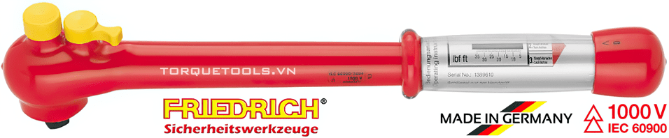 Cờ lê lực cách điện Friedrich 364492, cờ lê siết lực cách điện Friedrich 364492, Friedich insulated torque wrench 364492